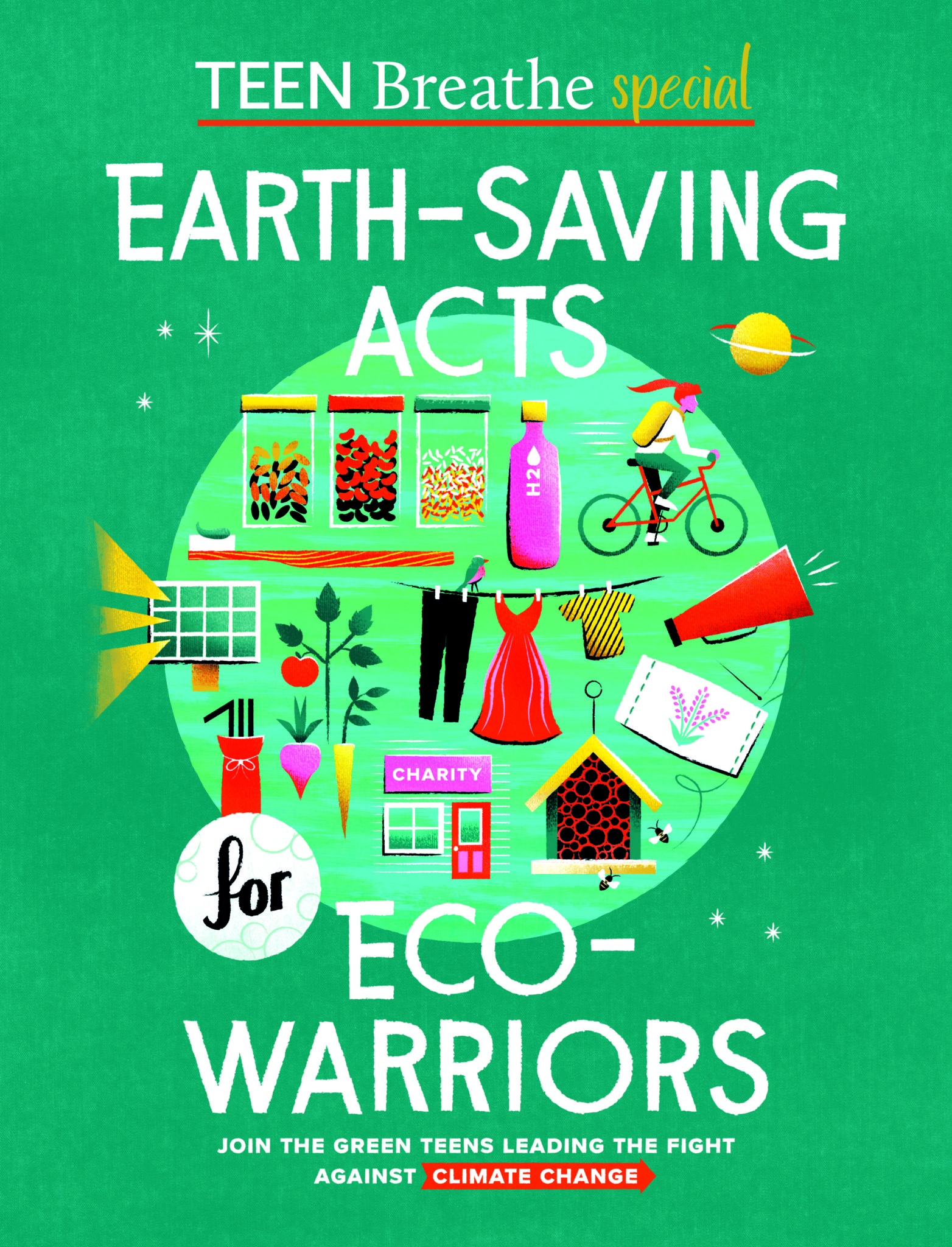 Earth-saving acts green teen breathe